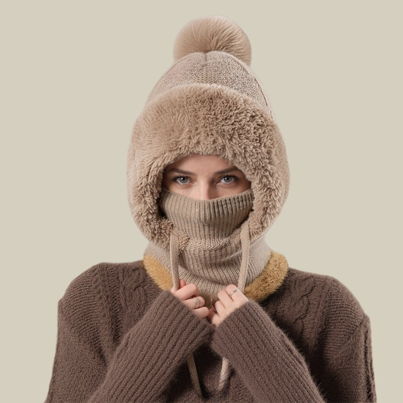 Bonnet chaud avec écharpe