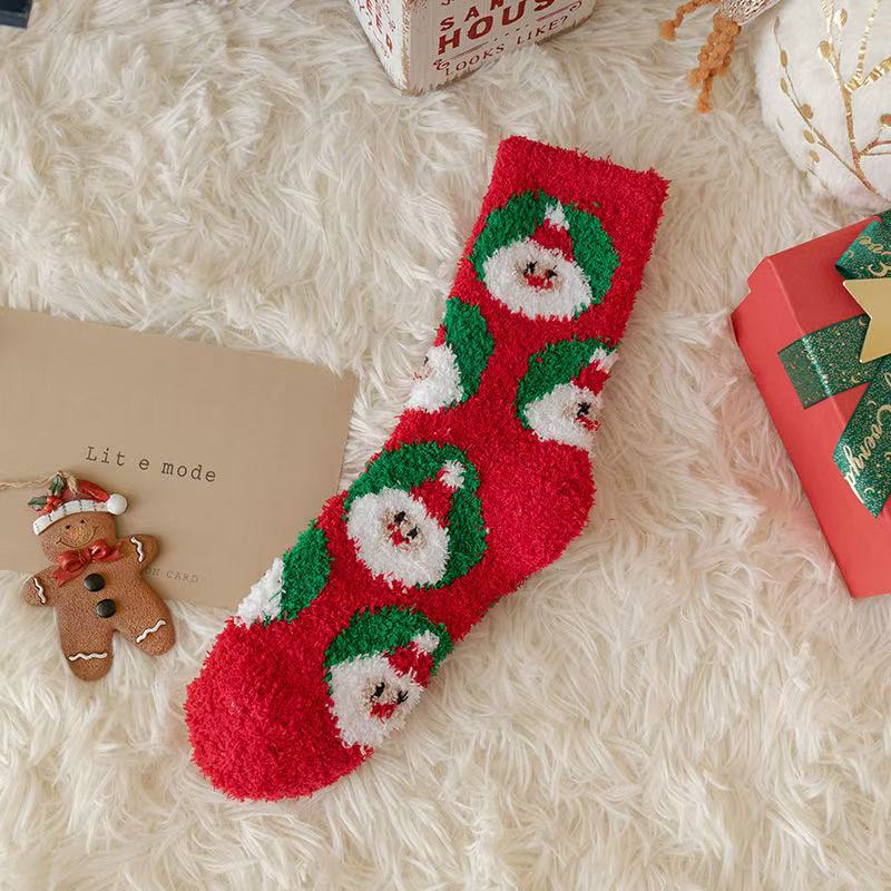 Chaussettes de Noël en polaire pour femmes