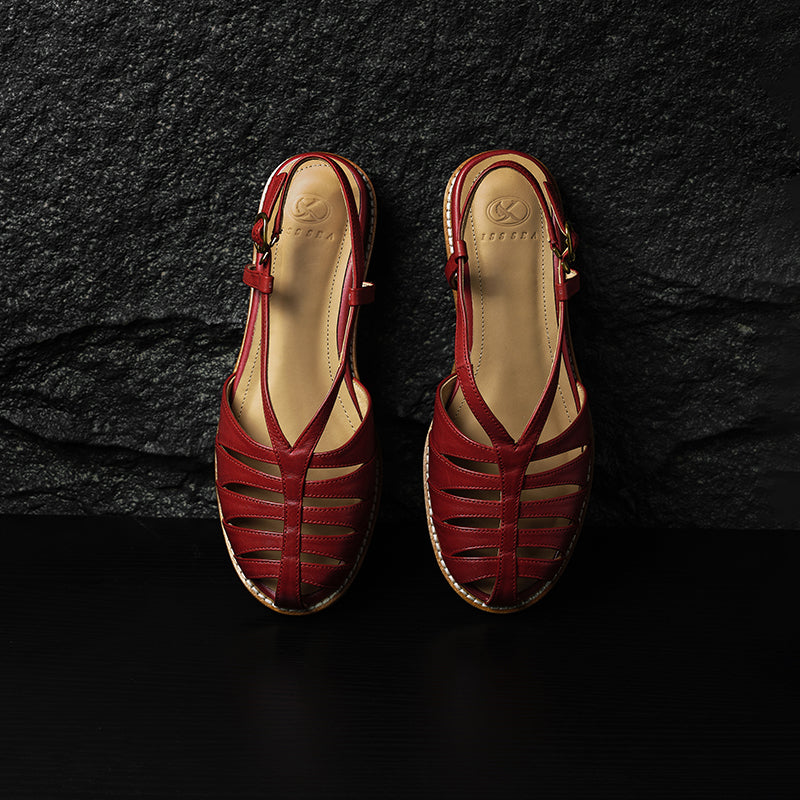Sandales cuir premium style rétro Fisherman