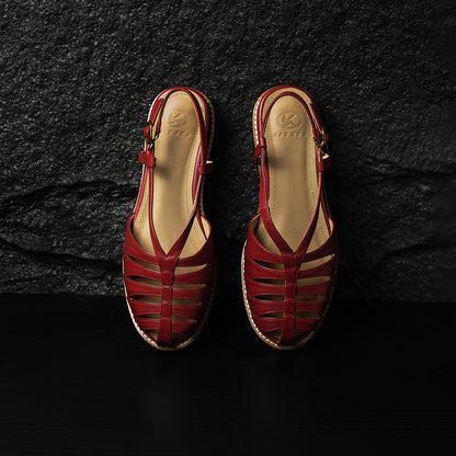 Sandales cuir premium style rétro Fisherman