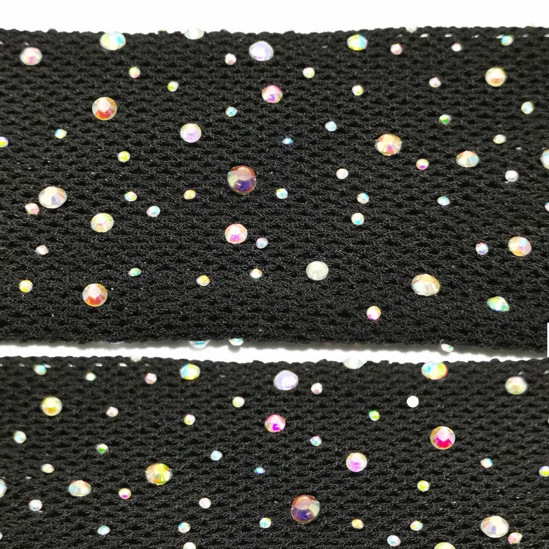 Collants résille avec strass et cristaux