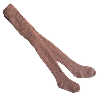 Collants bébé en coton côtelé