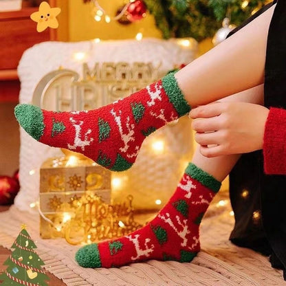 Chaussettes de Noël en polaire pour femmes
