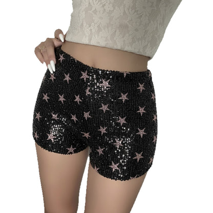 Shorts femme à sequins