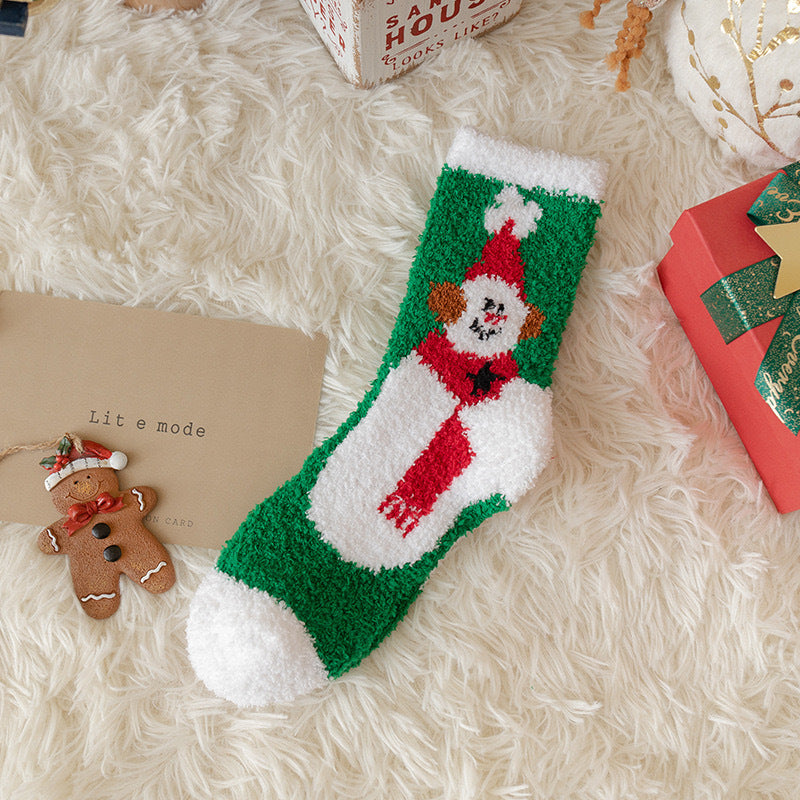 Chaussettes de Noël en polaire pour femmes