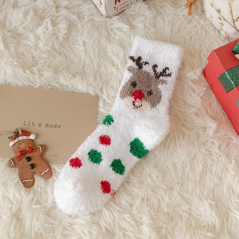 Chaussettes de Noël en polaire pour femmes