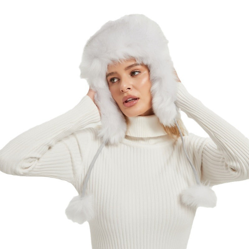 Bonnet chaud en fausse fourrure