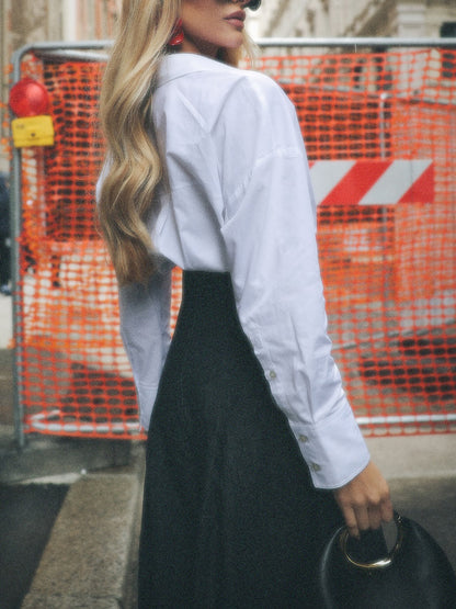 Jean large taille haute