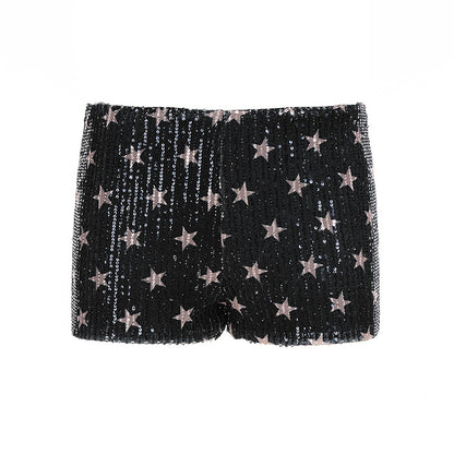 Shorts femme à sequins