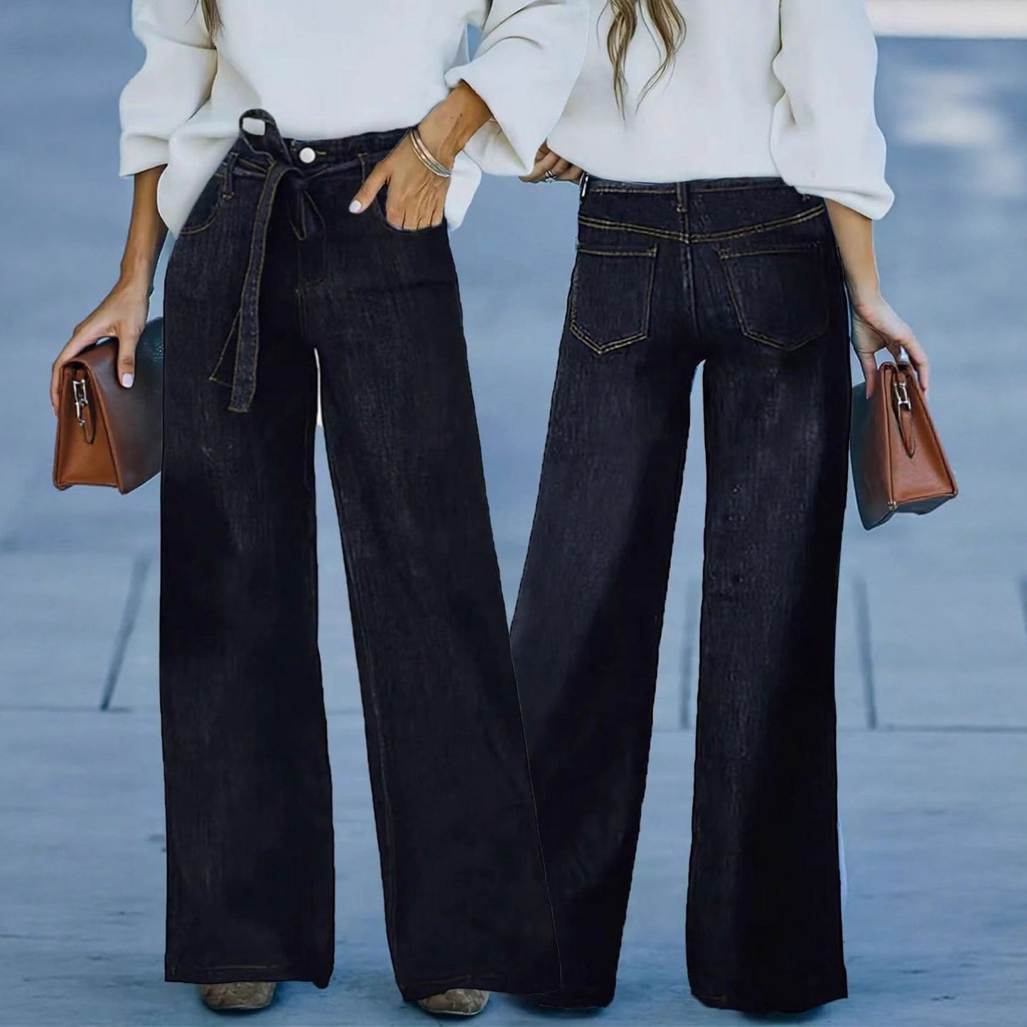 Jean large rétro femme