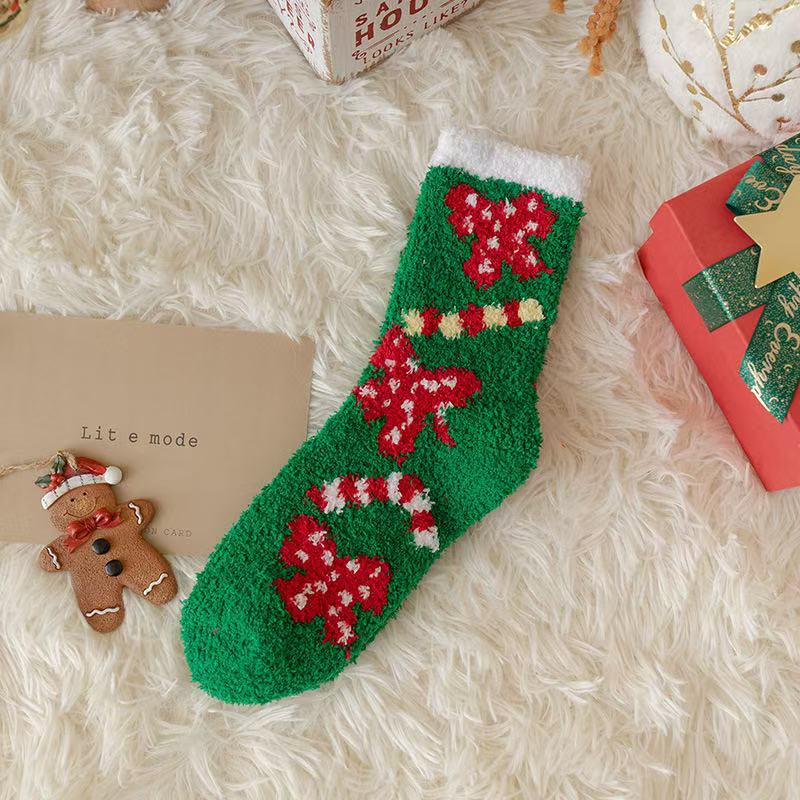 Chaussettes de Noël en polaire pour femmes