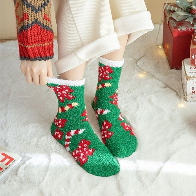 Chaussettes de Noël en polaire pour femmes