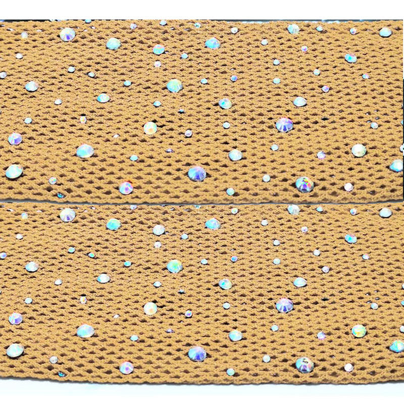 Collants résille avec strass et cristaux