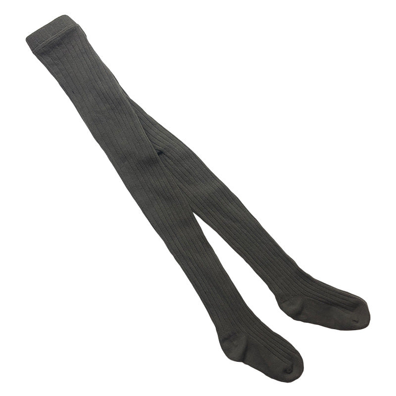 Collants bébé en coton côtelé