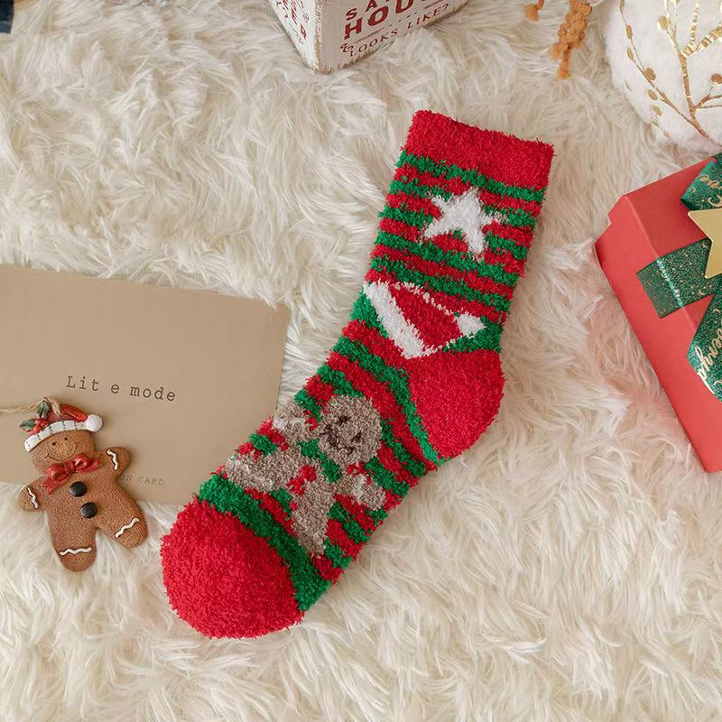 Chaussettes de Noël en polaire pour femmes