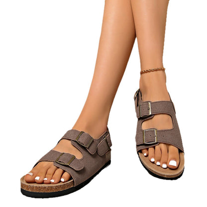 Sandales femme confort à boucle simple