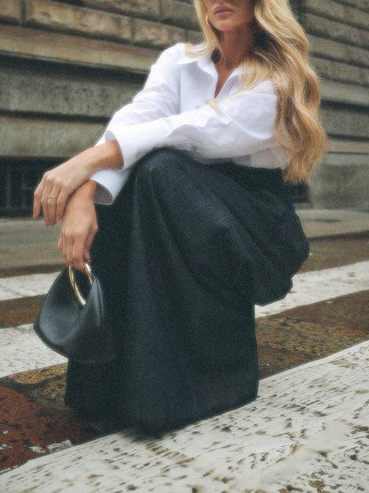 Jean large taille haute