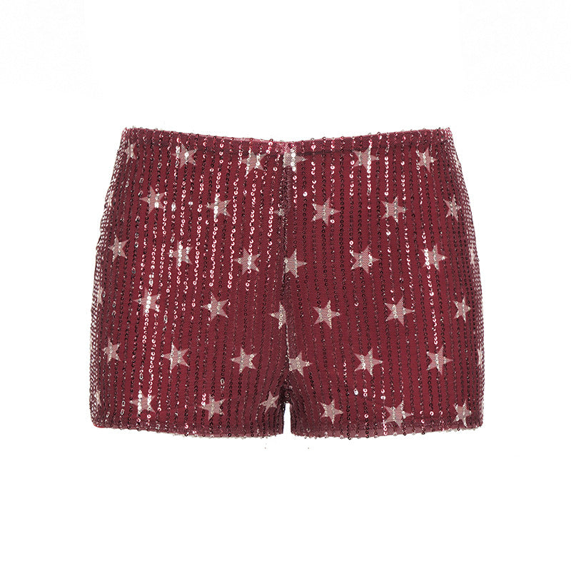 Shorts femme à sequins