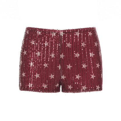 Shorts femme à sequins