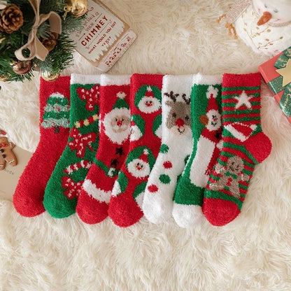 Chaussettes de Noël en polaire pour femmes