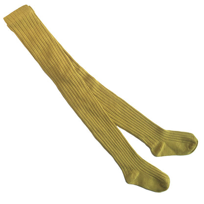 Collants bébé en coton côtelé